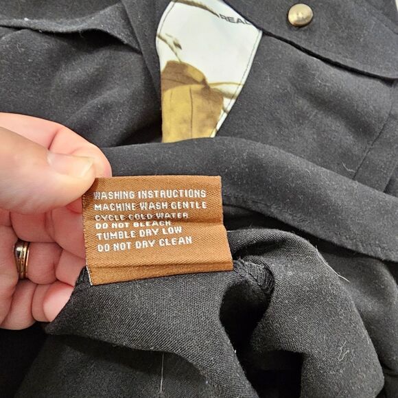 Realtree Black Shirt Mens L Legendary Whitetails Camo Long Sleeve Country Dressy - Picture 8 of 9